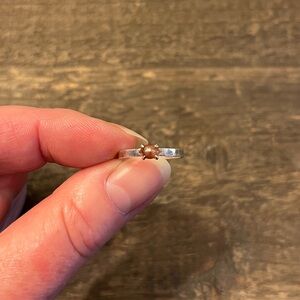 Peach Rosecut Diamond Ring